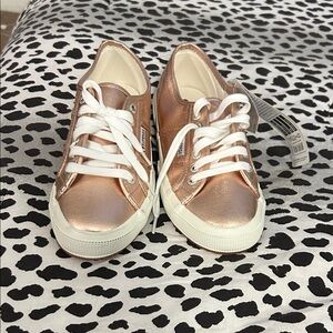 Superga Shiny Rose Sneakers with White Accents